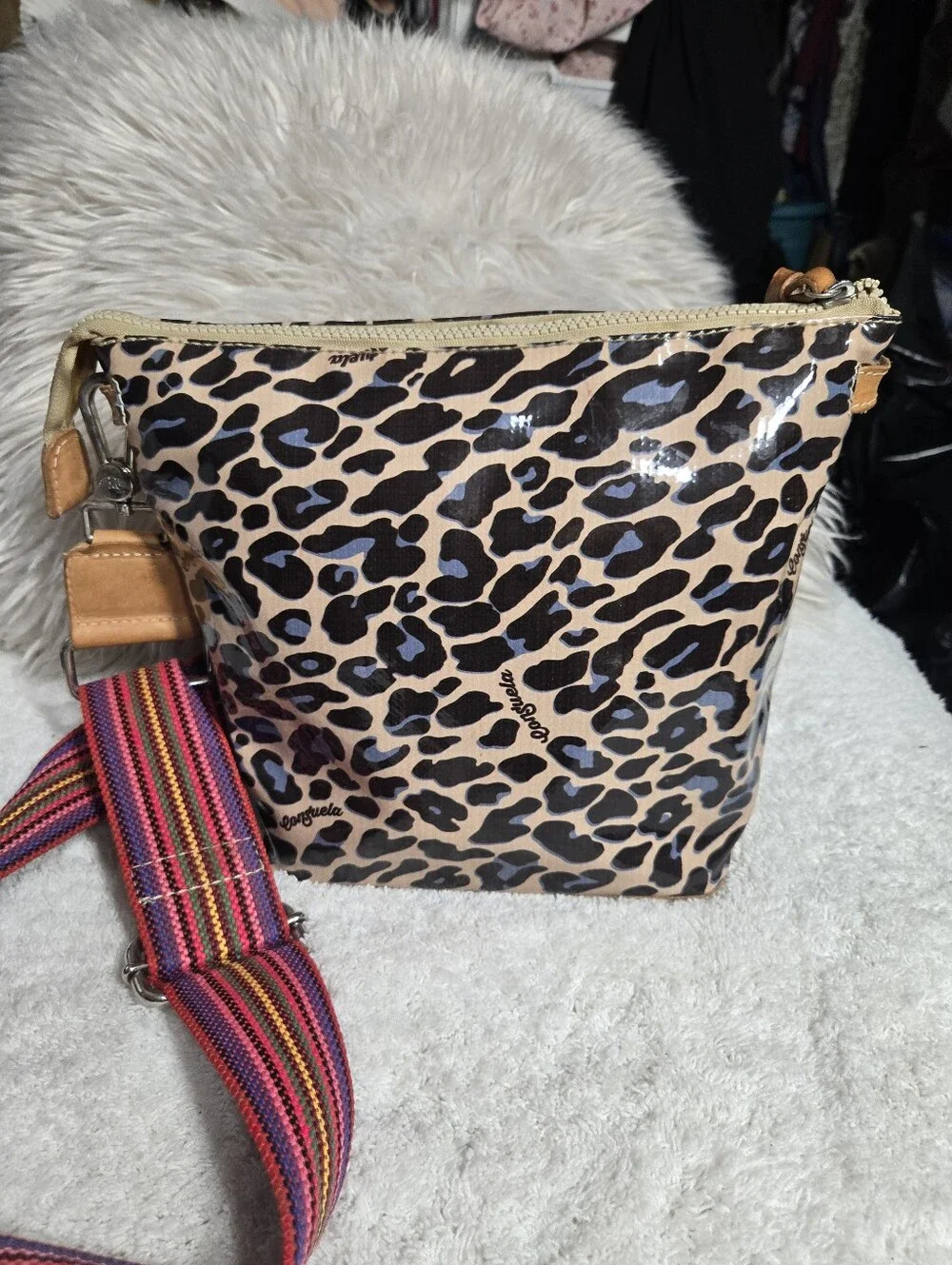 Consuela Blue Jag Legacy Wedge Crossbody Bag